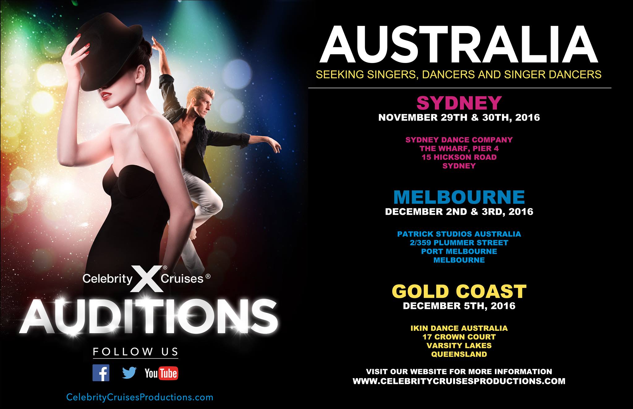 cruise ship auditions sydney