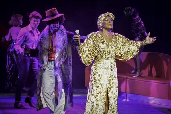 Marcia Hines, Tim Omaji and the cast of Saturday Night Fever. Photo Heidi Victoria