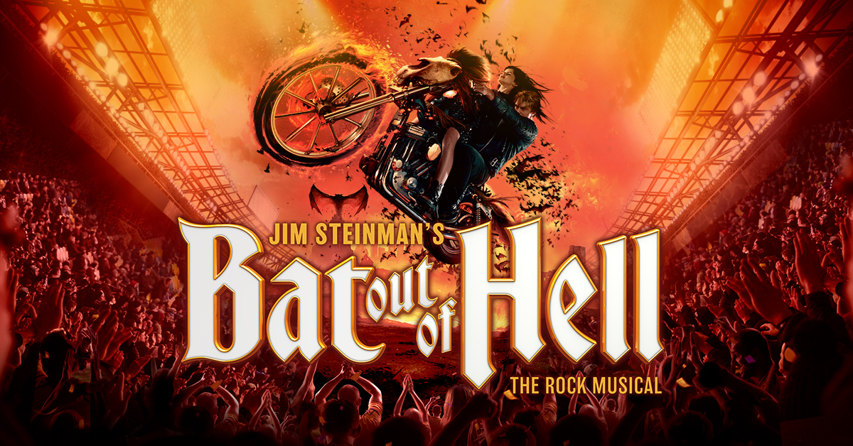 Hell music. Bat out of Hell: the Musical Джим Штайнман. Хелл рок. Meat Loaf bat out of Hell. Bat out of Hell Musical.